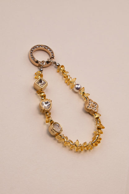 Honey Light Beaded Phone Charm